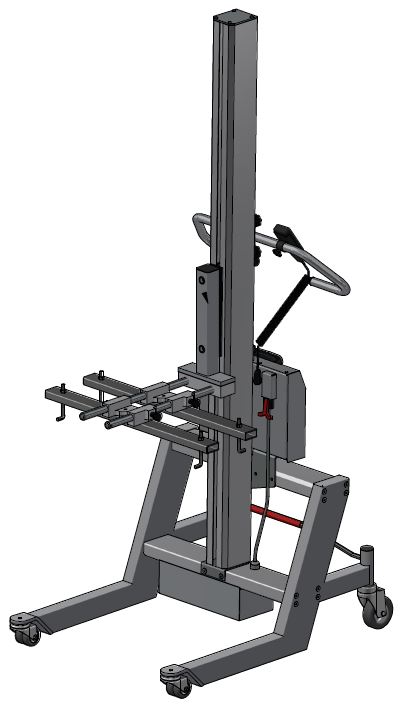Tote handling lifter - drawing from Engineering.