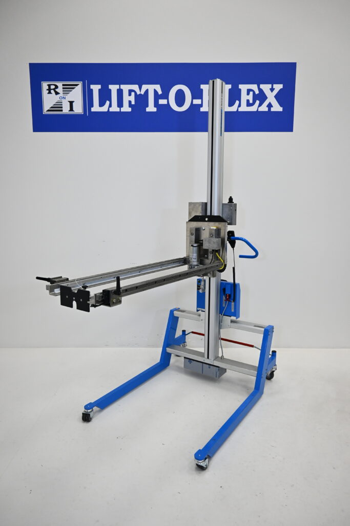 Needle board lifter from an angle.
